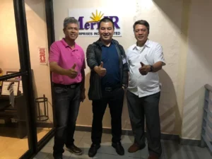 Akicare representative with two medical imaging partners during an office visit