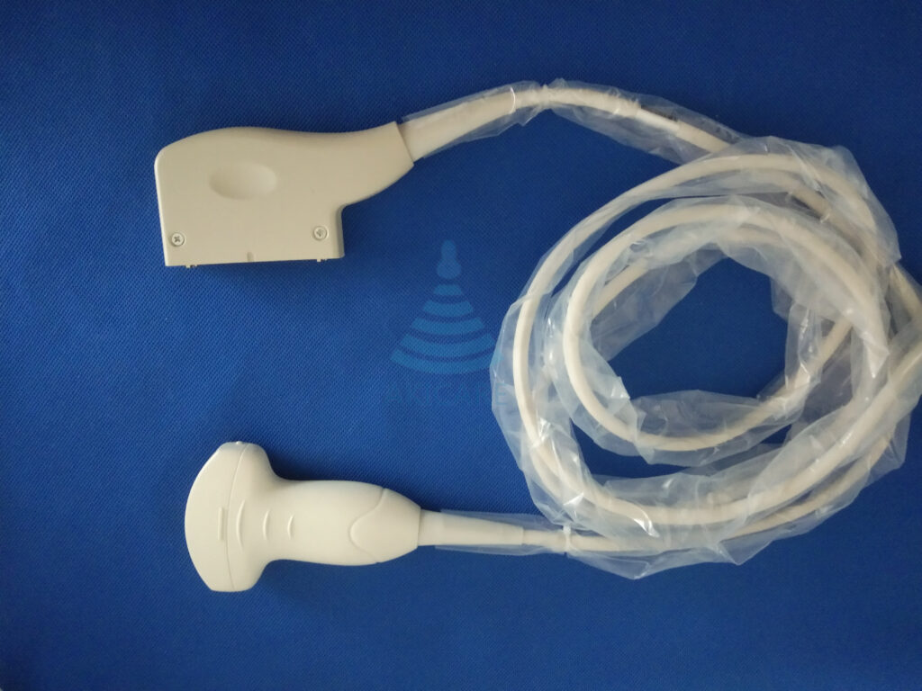 Convex ultrasound probe with cable and connector