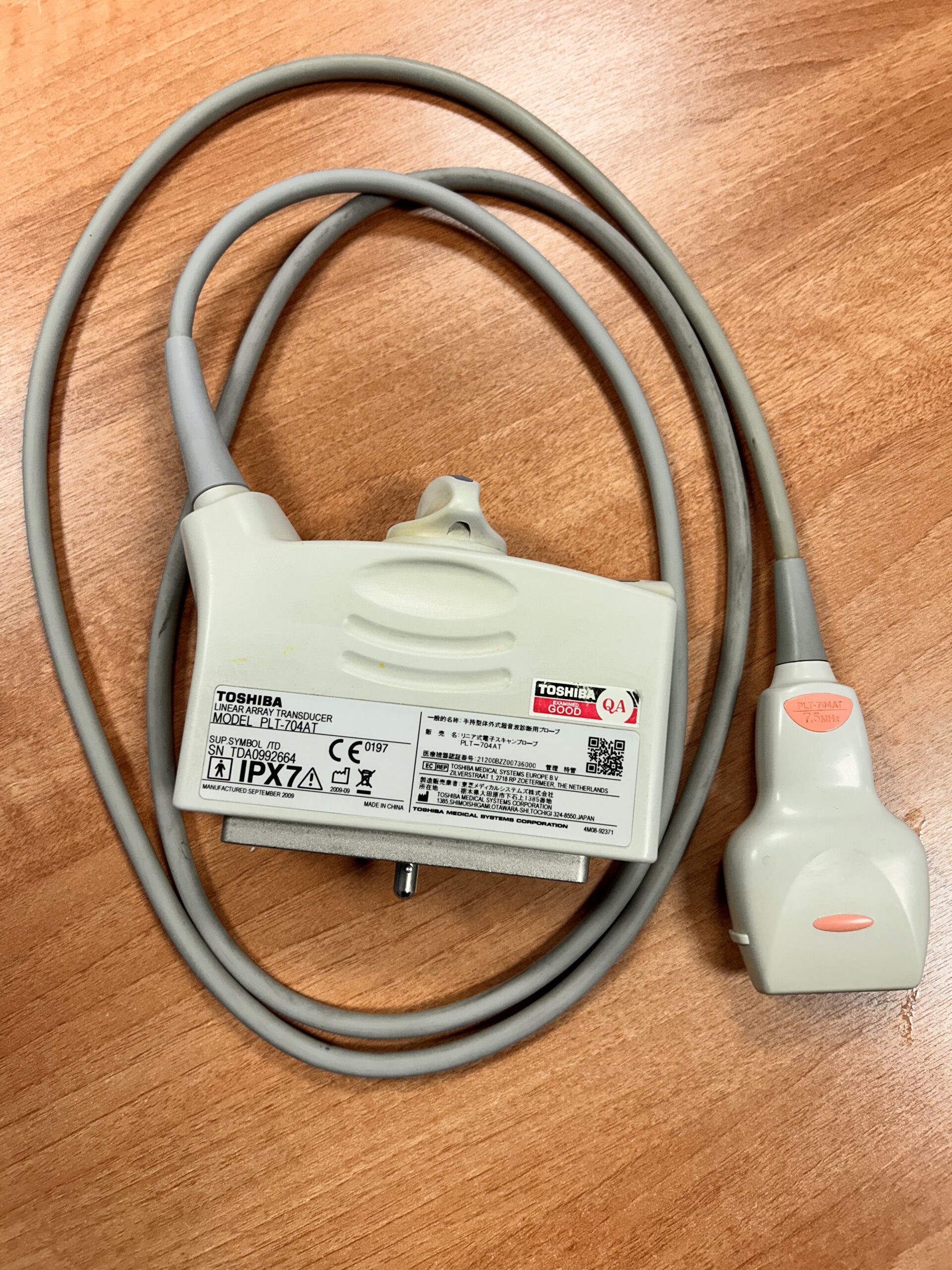 Toshiba PLT-704AT ultrasound probe