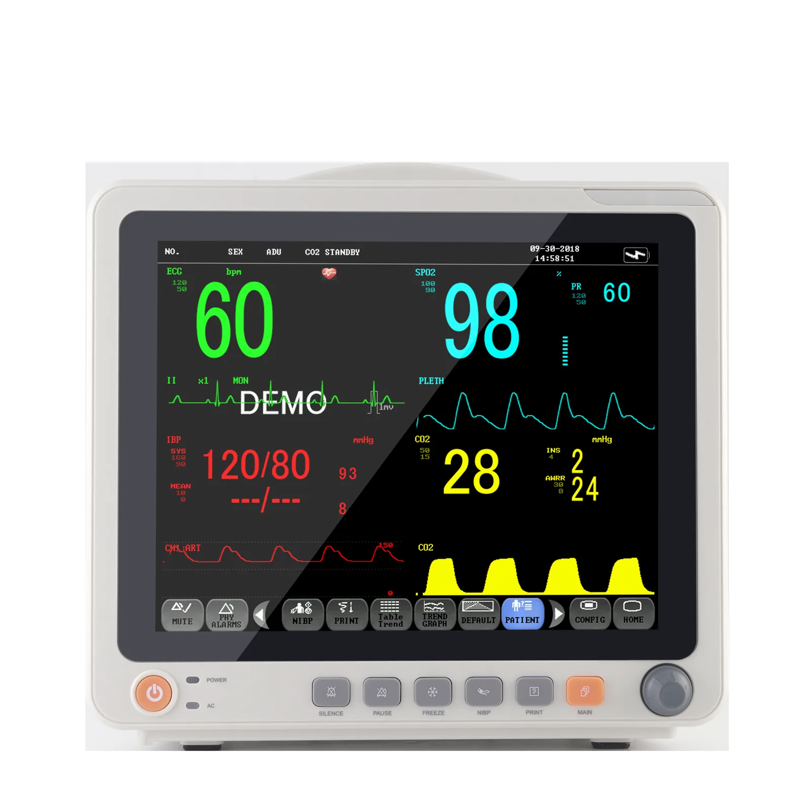 Akicare PM12B multi-parameter patient monitor - view 5