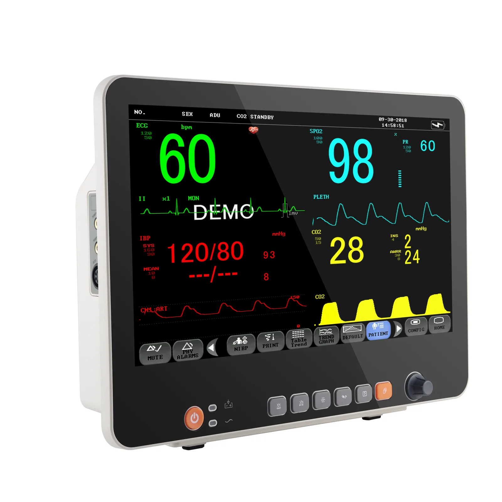 Akicare PM15B multi-parameter patient monitor - view 3
